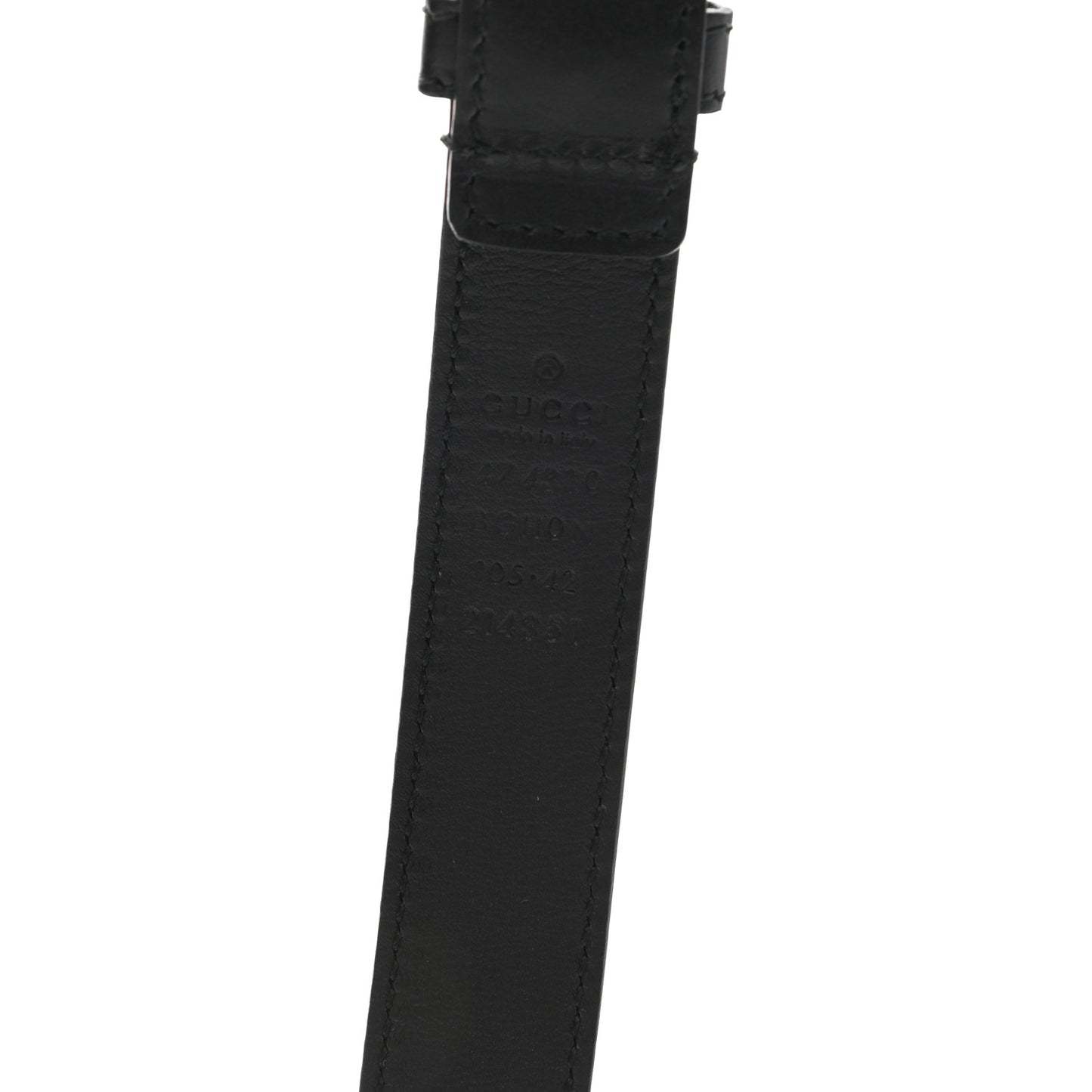 Calfskin Slim Studded Square Buckle Belt 105 42 Black
