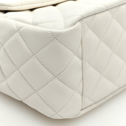 Chanel Caviar Quilted XXL Travel Flap Bag White 8 of 9