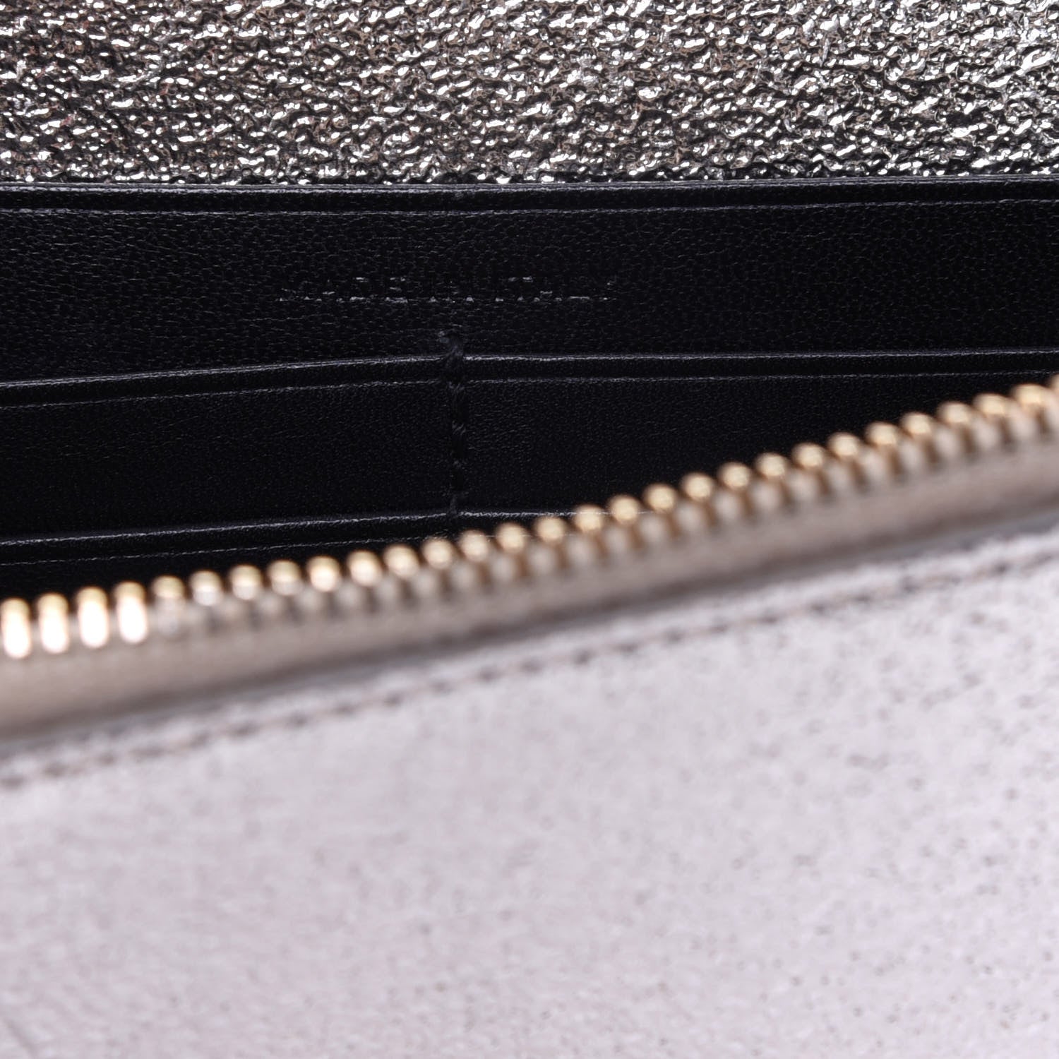Saint Laurent Metallic Calfskin Kate Monogram Tassel Chain Wallet Gold 9 of 14