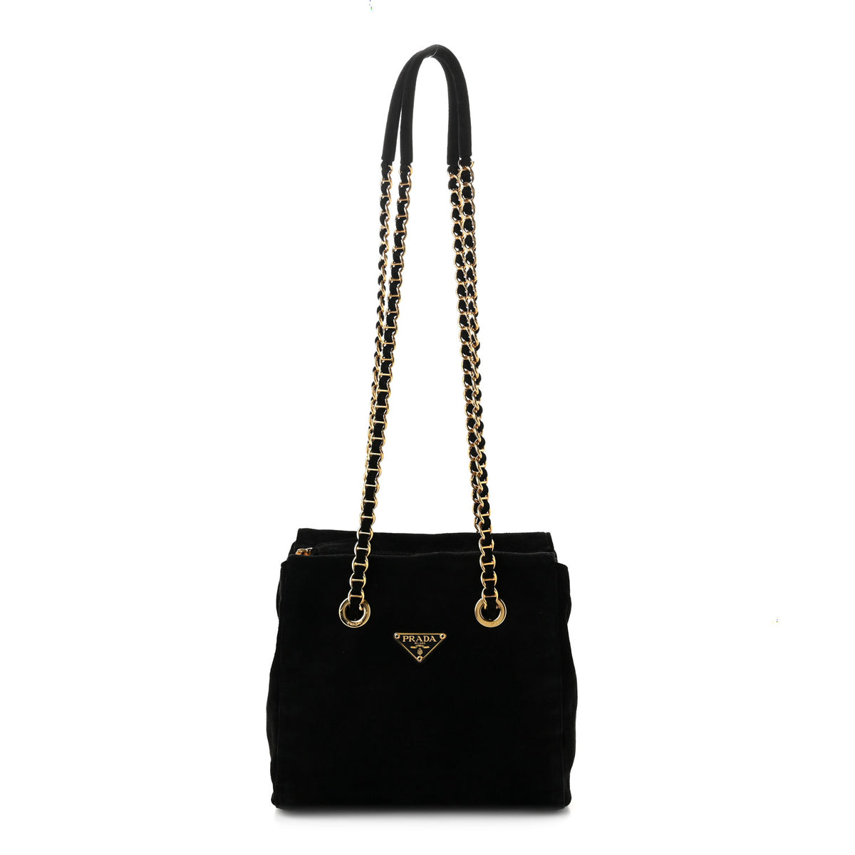 Camoscio Chain Shoulder Bag  Black