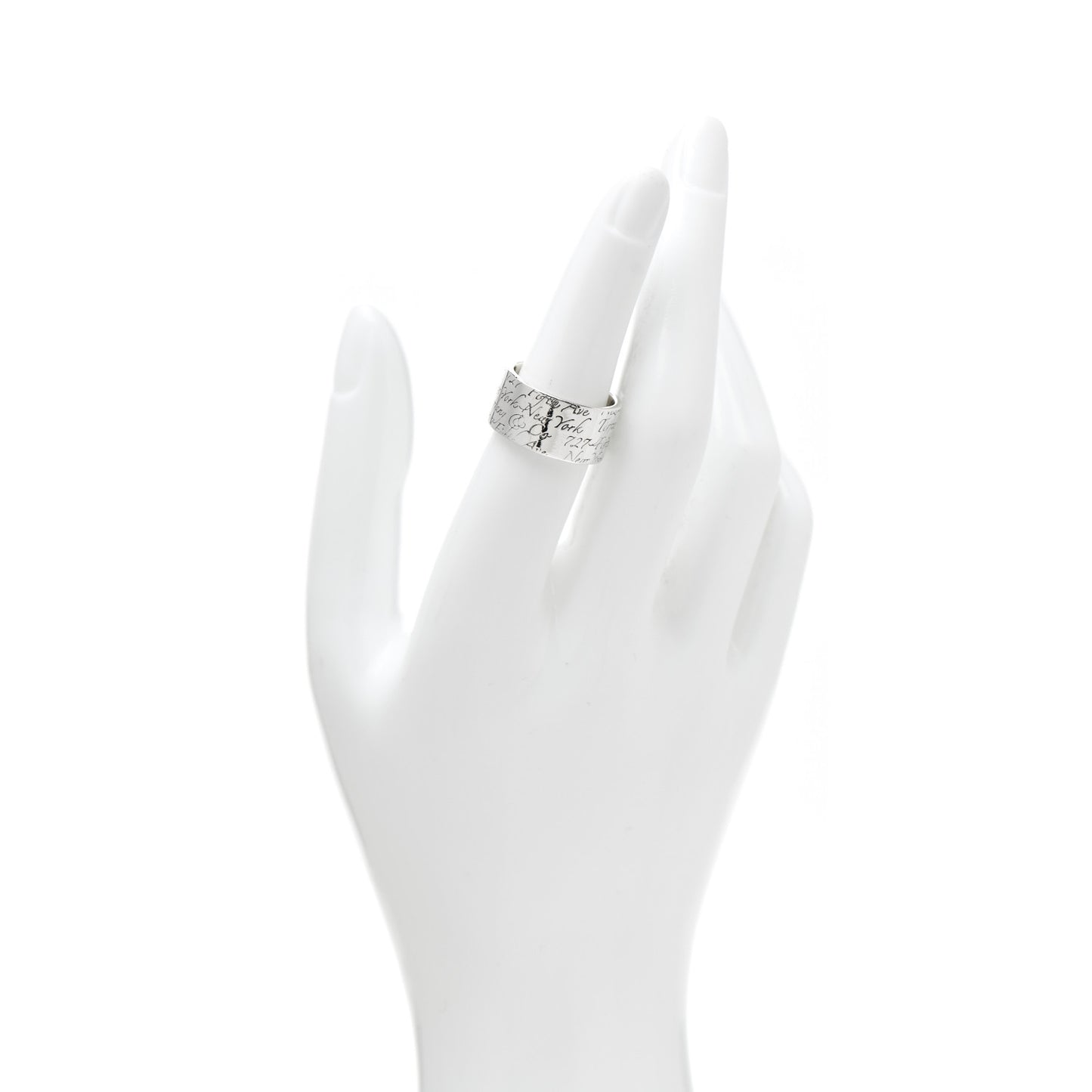 Sterling Silver 10mm Notes Wide Ring 53 6.5