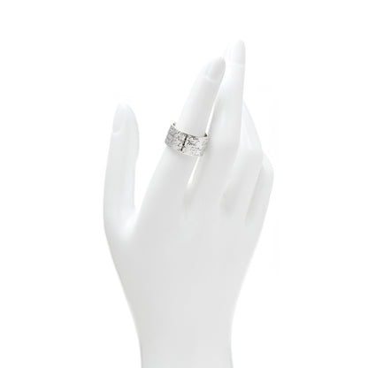 Tiffany Sterling Silver 10mm Notes Wide Ring 53 6.5 2 of 5