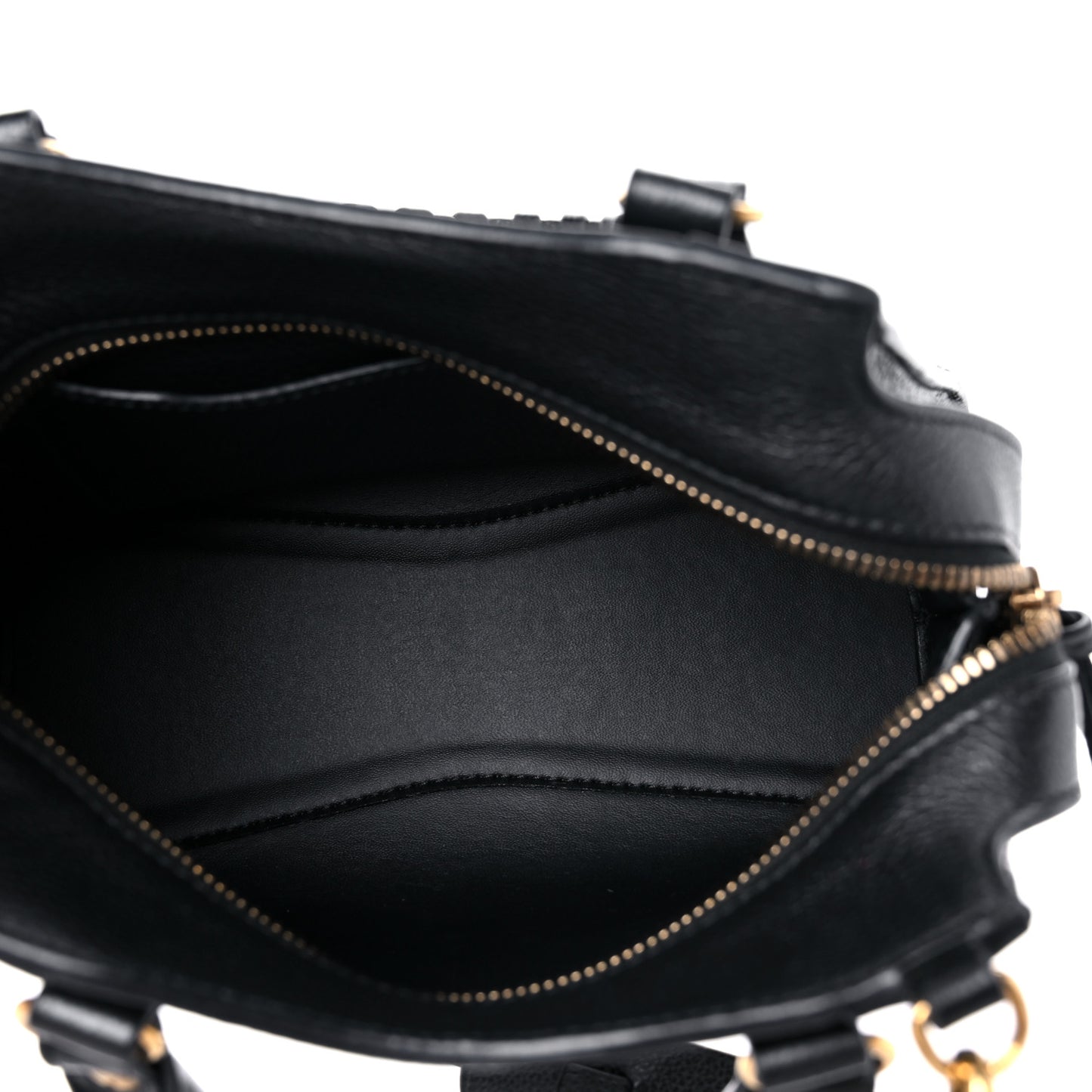 Grained Calfskin Neo Classic Gold Hardware Mini City Black
