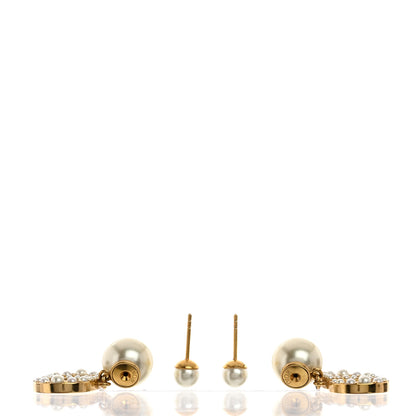 Christian Dior Pearl Tribal CD Drop Earrings Gold 4 of 5