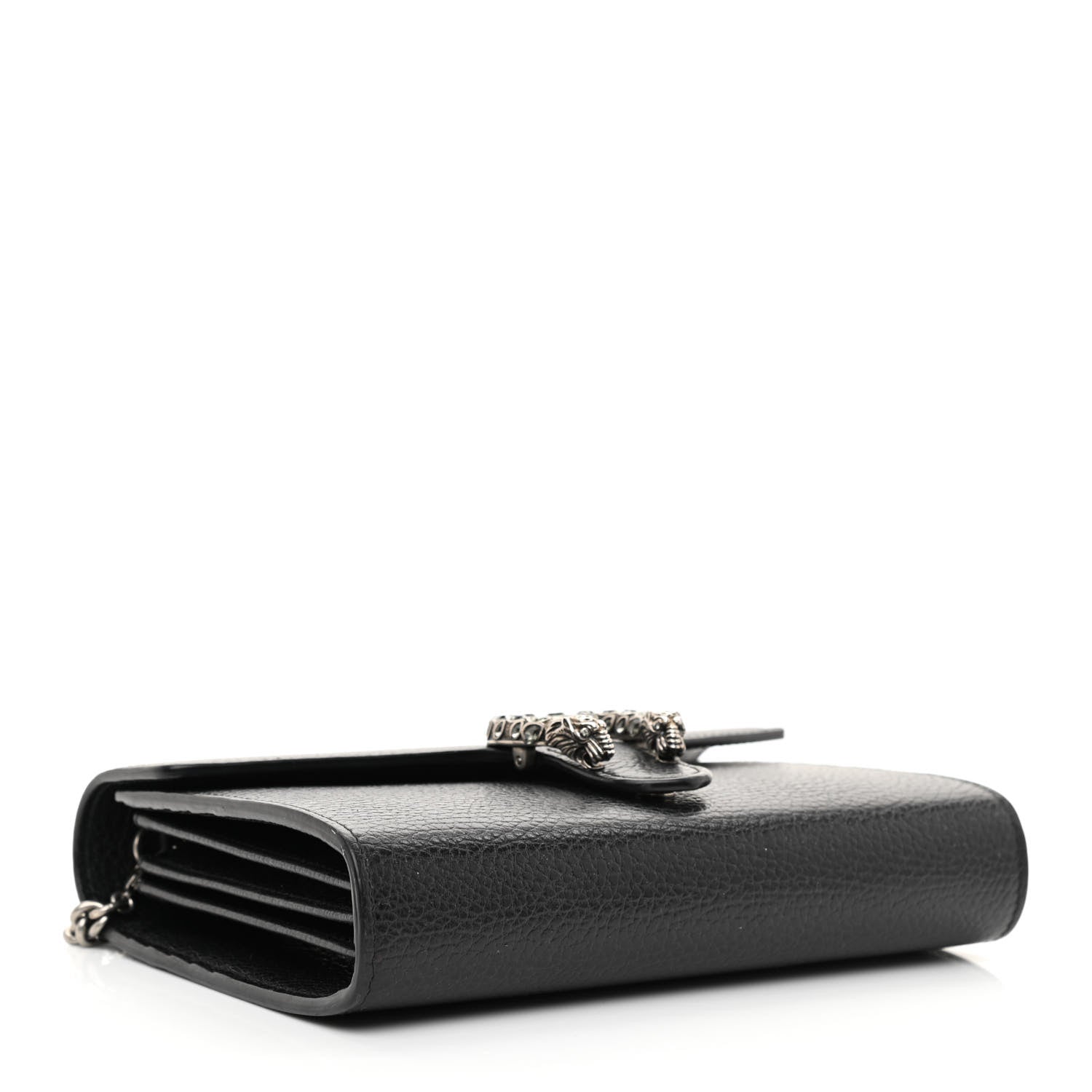 Gucci Calfskin Mini Dionysus Chain Wallet Black 4 of 9