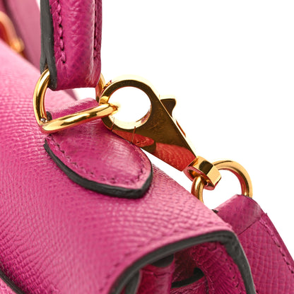 Hermes Epsom Horseshoe Kelly Sellier 25 Rose Pourpre Anemone 12 of 15