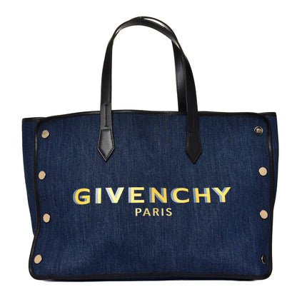 Givenchy Denim Medium Logo Bond Shopper Tote Blue 2 of 5
