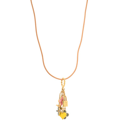 Louis Vuitton Metal Enamel Sweet Monogram Pendant Necklace Multicolor 1 of 3