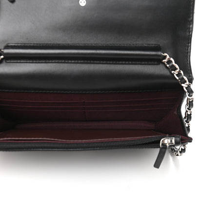 Chanel Lambskin Quilted Wallet On Chain WOC Black 5 of 9