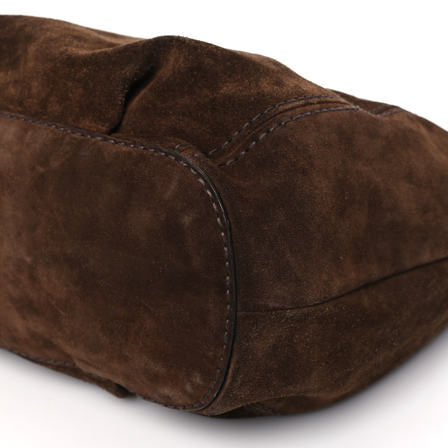 Prada Scamosciato Suede Hobo Brown 9 of 12