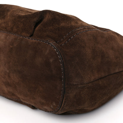 Prada Scamosciato Suede Hobo Brown 9 of 12