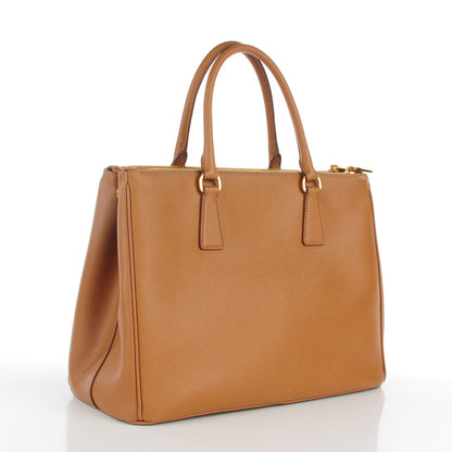 Prada Saffiano Lux Large Galleria Double Zip Tote Cannella 3 of 9