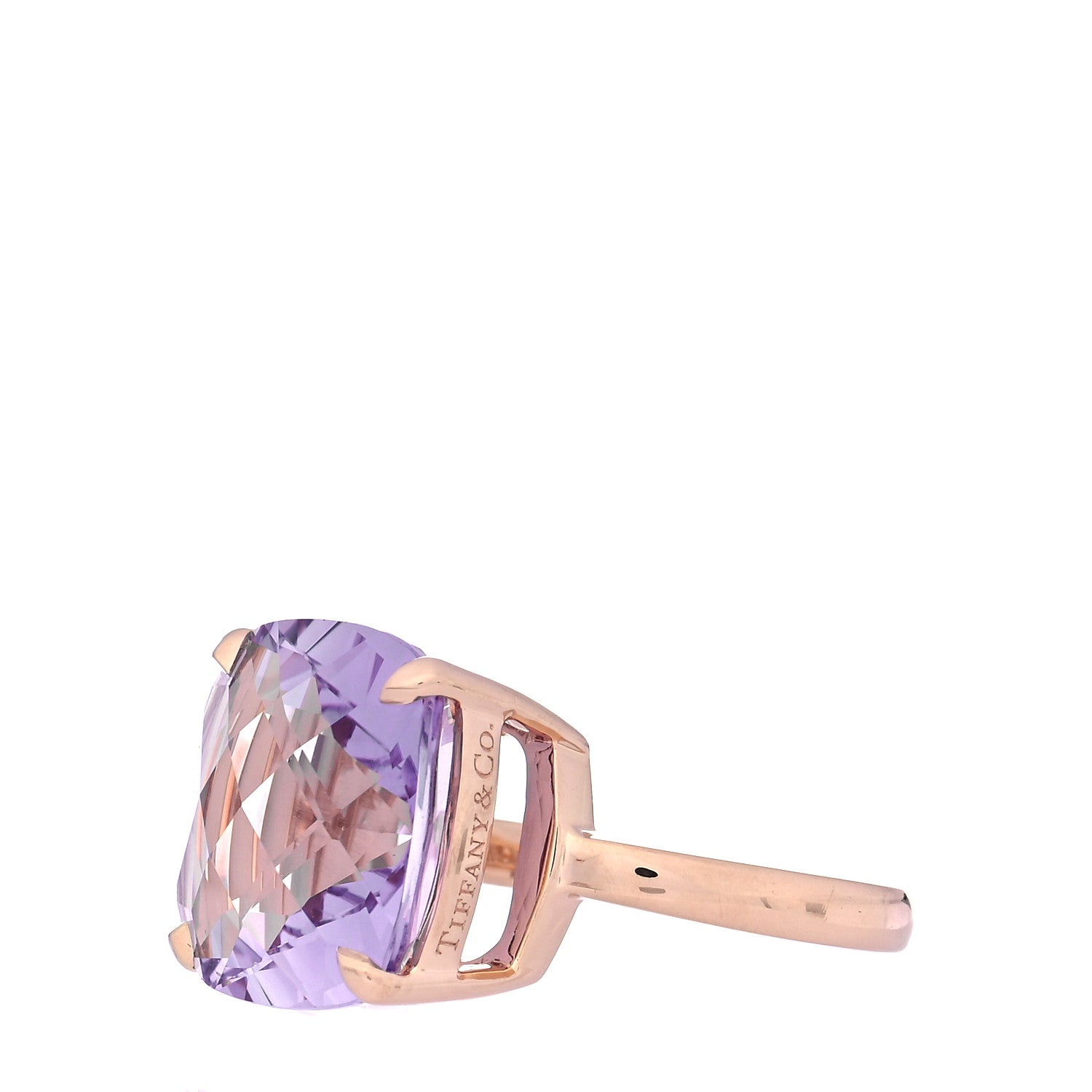 Tiffany 18K Rose Gold Amethyst Sparklers Cocktail Ring 52 6 4 of 8