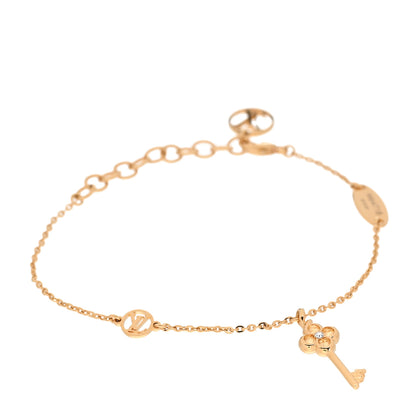 Louis Vuitton Swarovski Crystal Lady Lucky Key Supple Bracelet Gold 1 of 6