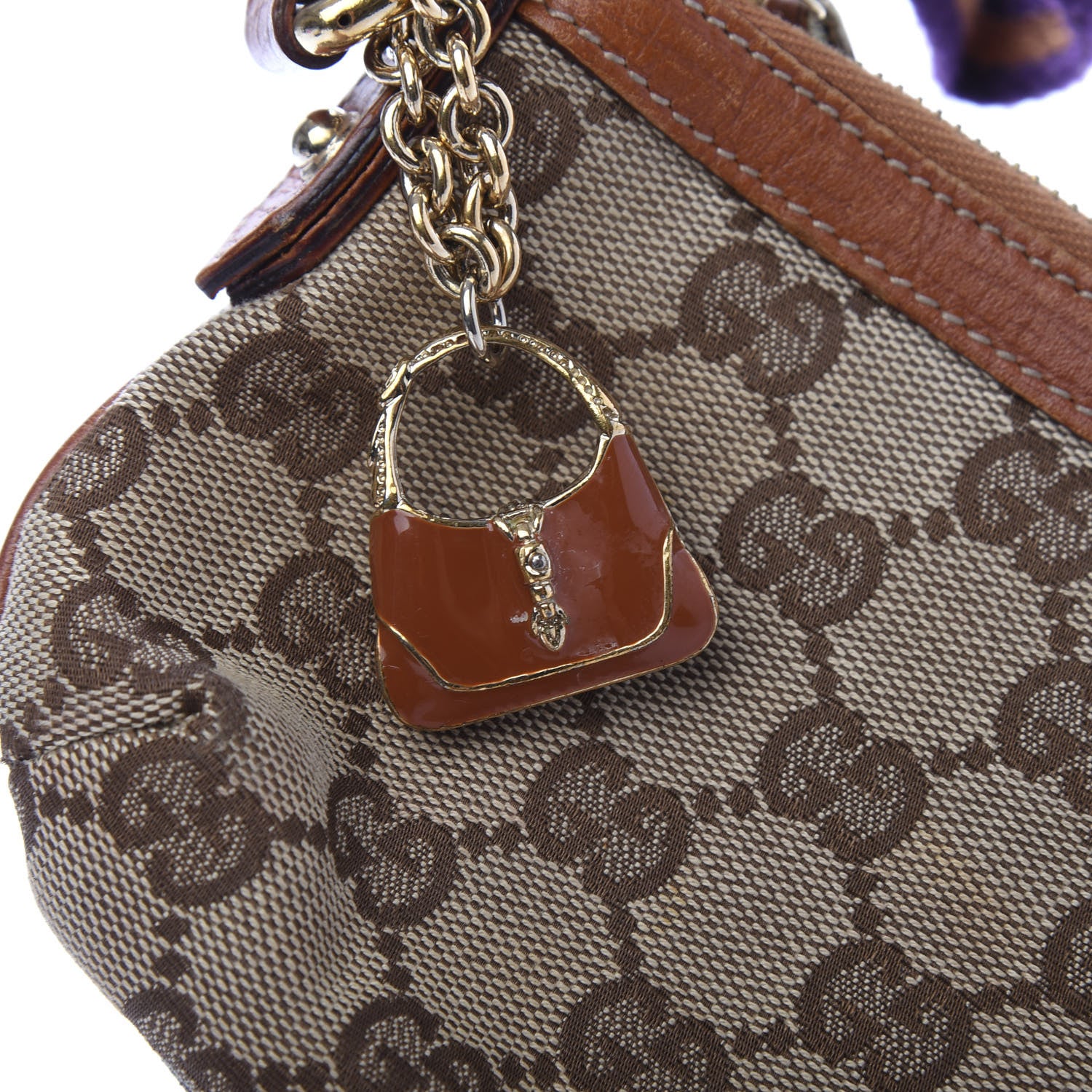 Gucci Monogram Jolicoeur Wristlet Light Brown 10 of 10
