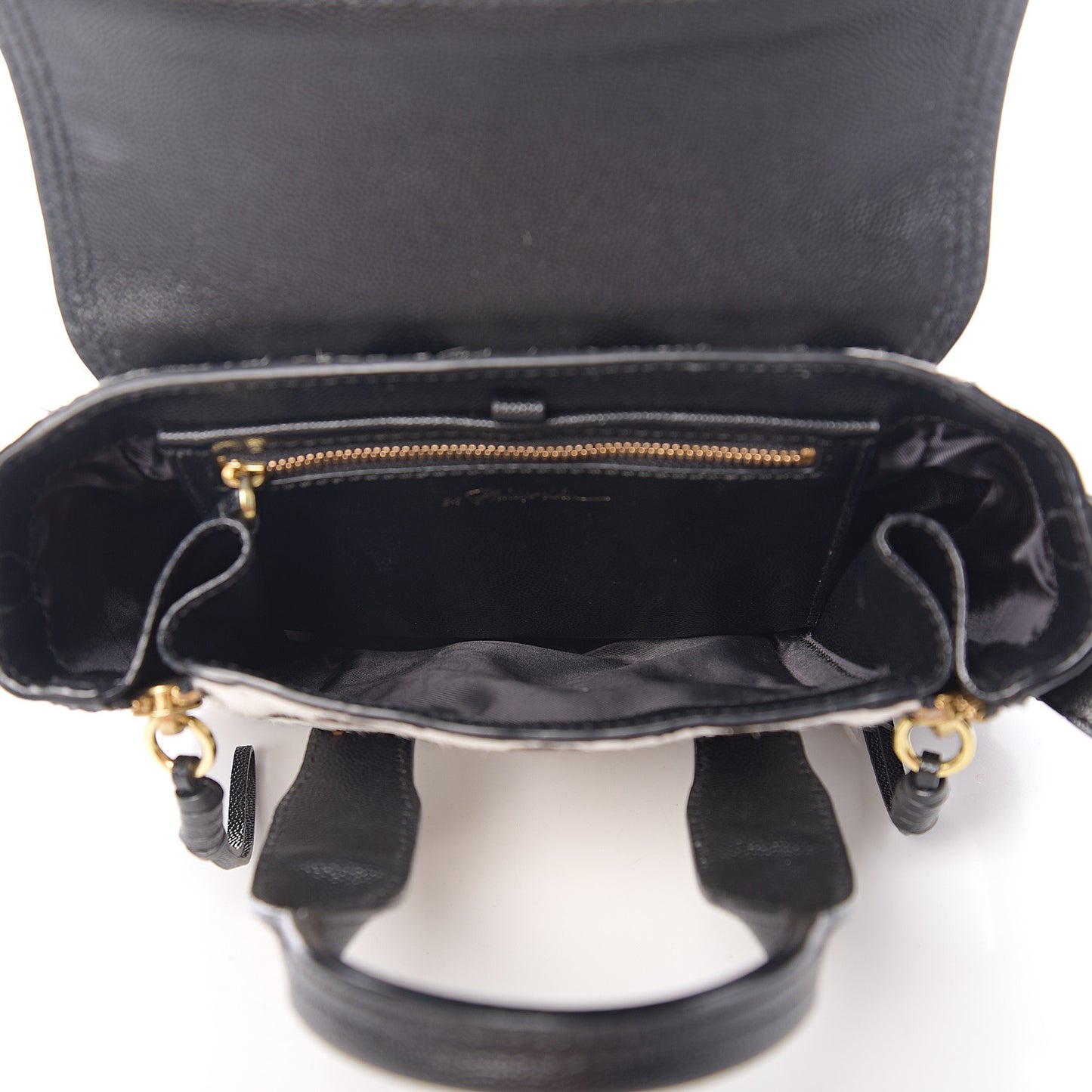 3.1 Calf Hair Polka Dot Mini Pashli Satchel Black