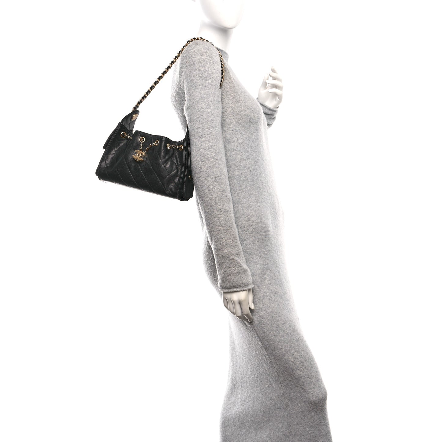 Caviar Quilted Mini Chanel 25 Handbag Black
