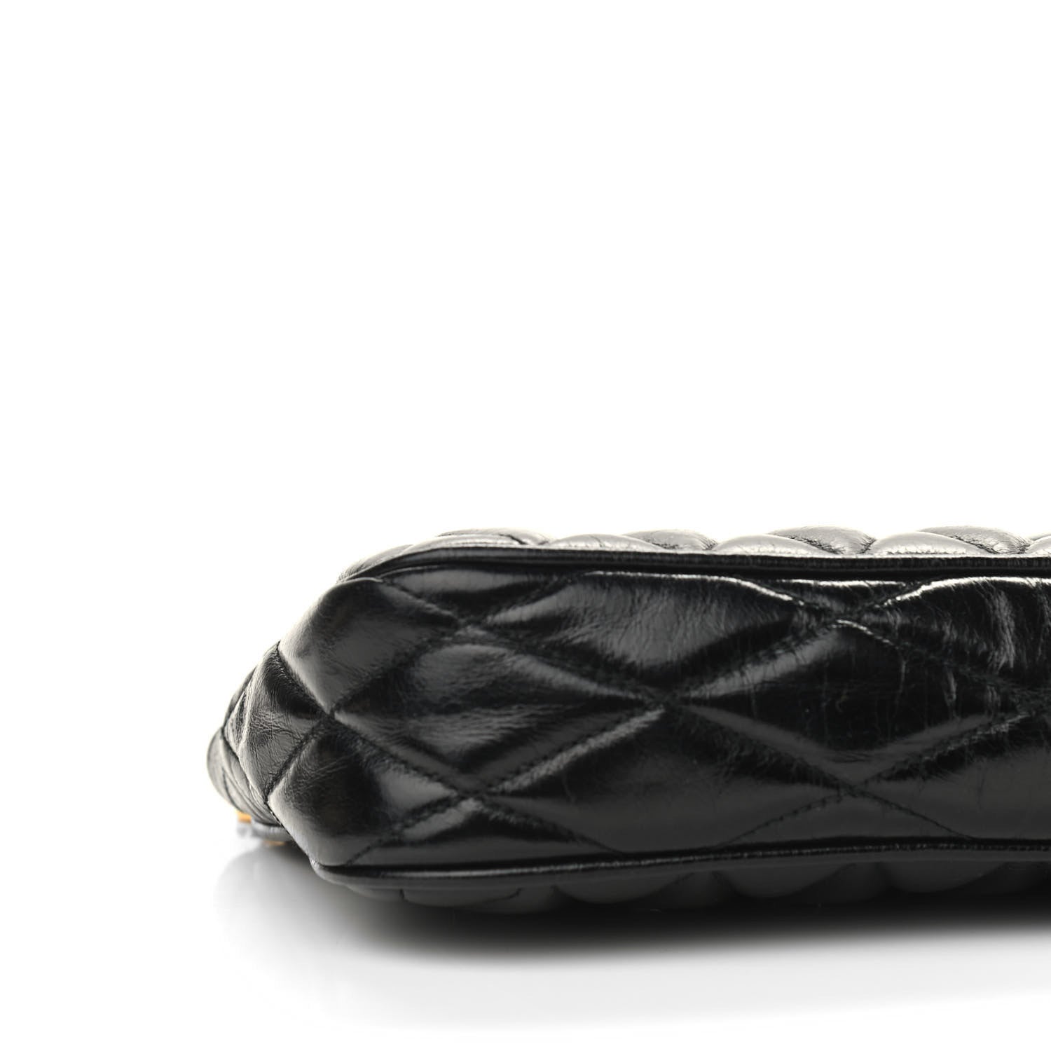 Miu Miu Vitello Shine Quilted Pochette Black 8 of 9