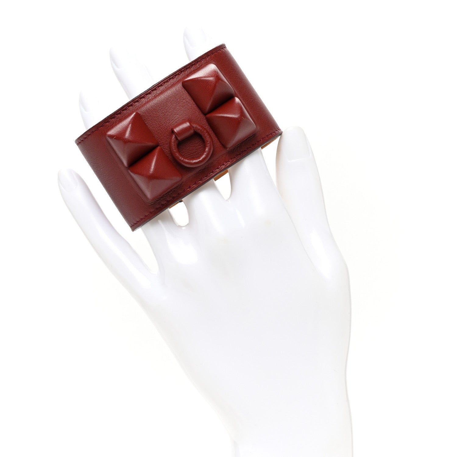 Hermes Box Collier de Chien CDC Shadow Bracelet S Rouge H 2 of 6