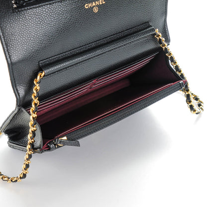 Chanel Caviar Quilted Wallet On Chain WOC Black 6 of 8