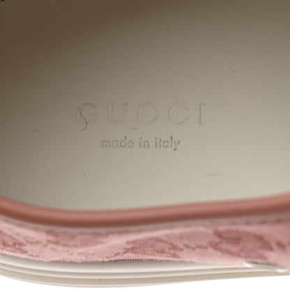 Gucci GG Monogram Calfskin Womens Low Top Sneakers 38.5 Pink Soft Pink 6 of 9