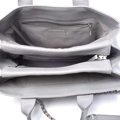 Chanel Caviar Quilted Top Handle Shopping Tote Grey 6 of 18