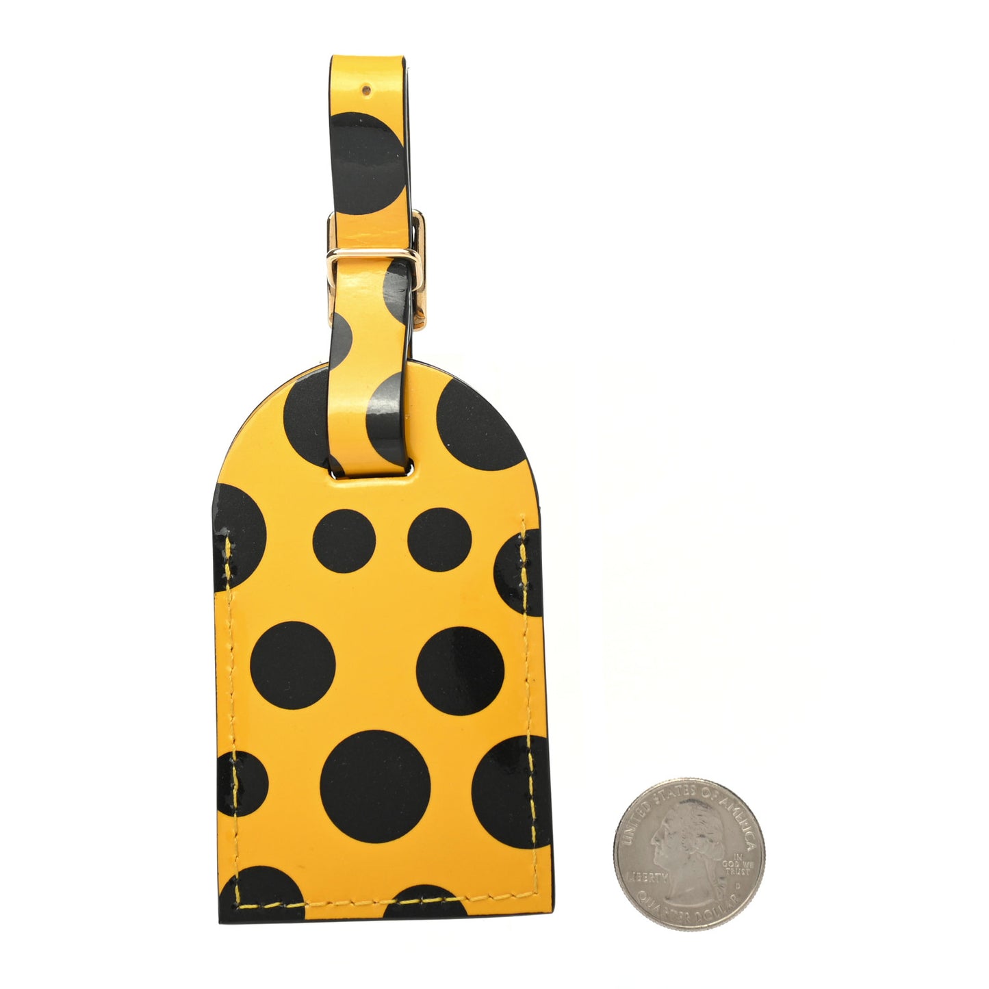 Kusama Infinity Dots Luggage Tag Yellow