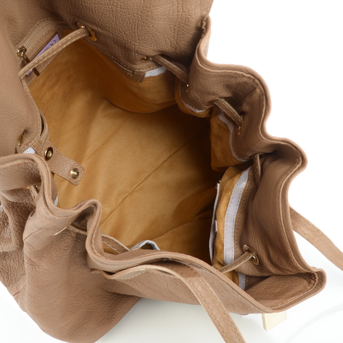 Grainy Calfskin Large Rhys Shoulder Bag Nude
