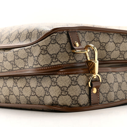 Gucci GG Supreme Monogram Azalea Calfskin Retro Interlocking G Garment Bag Beige Ebony Brown Sugar 8 of 11