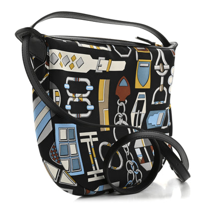 Hermes Silk Sursoie To Go Pouch Bleu Marine Craie Black 3 of 12