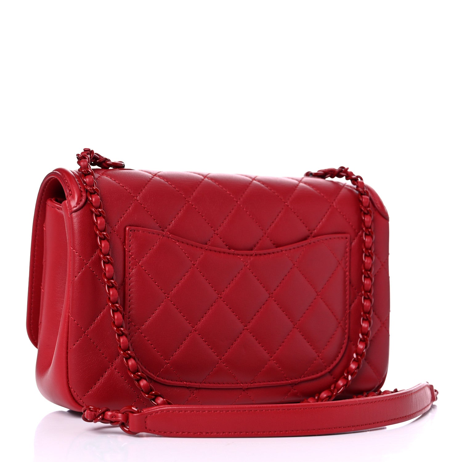 Chanel Lambskin Quilted Small CC Filigree Flap Dark Red 3 of 10
