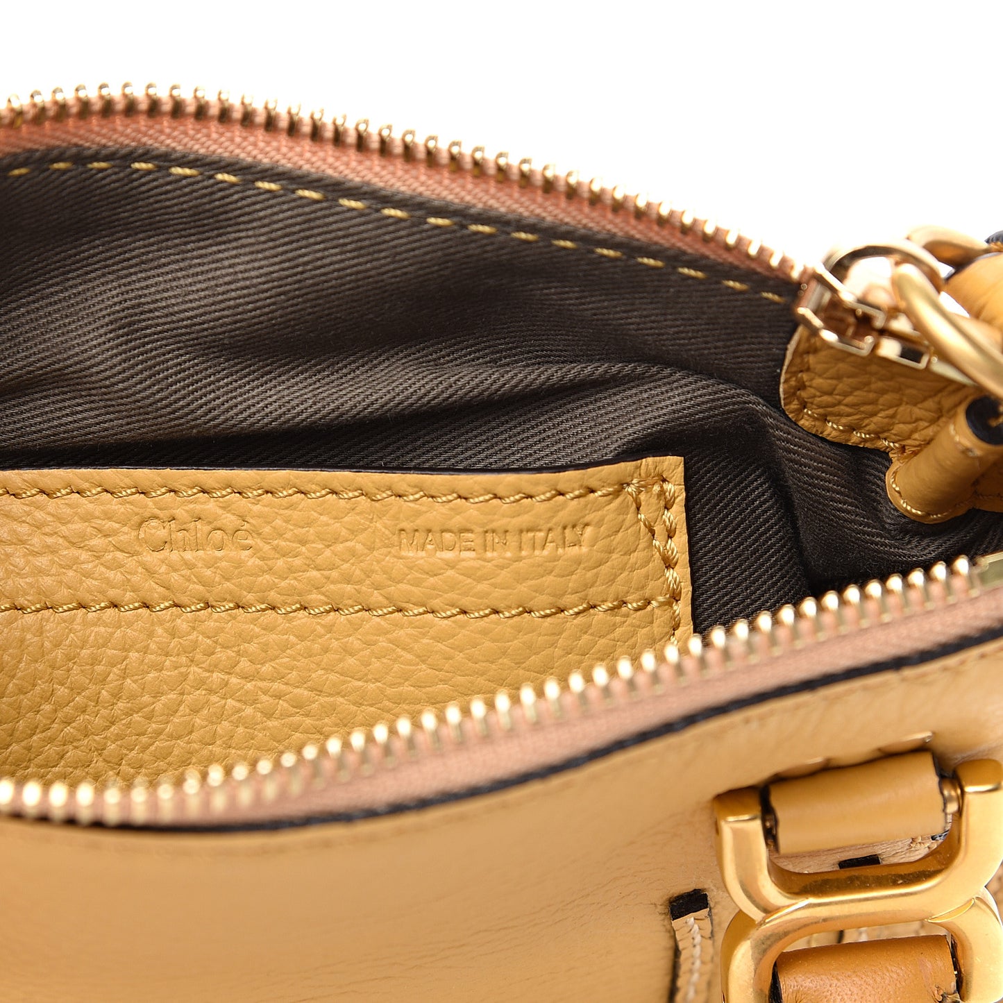 Calfskin Mini Marcie Satchel Curry Yellow