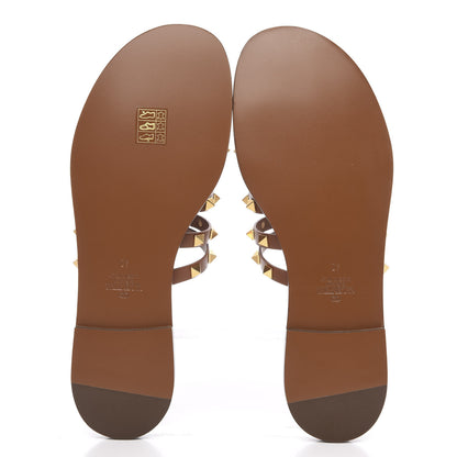 Valentino Garavani Calfskin Rockstud Flair Flat Thong Sandals 40 Selleria 5 of 8