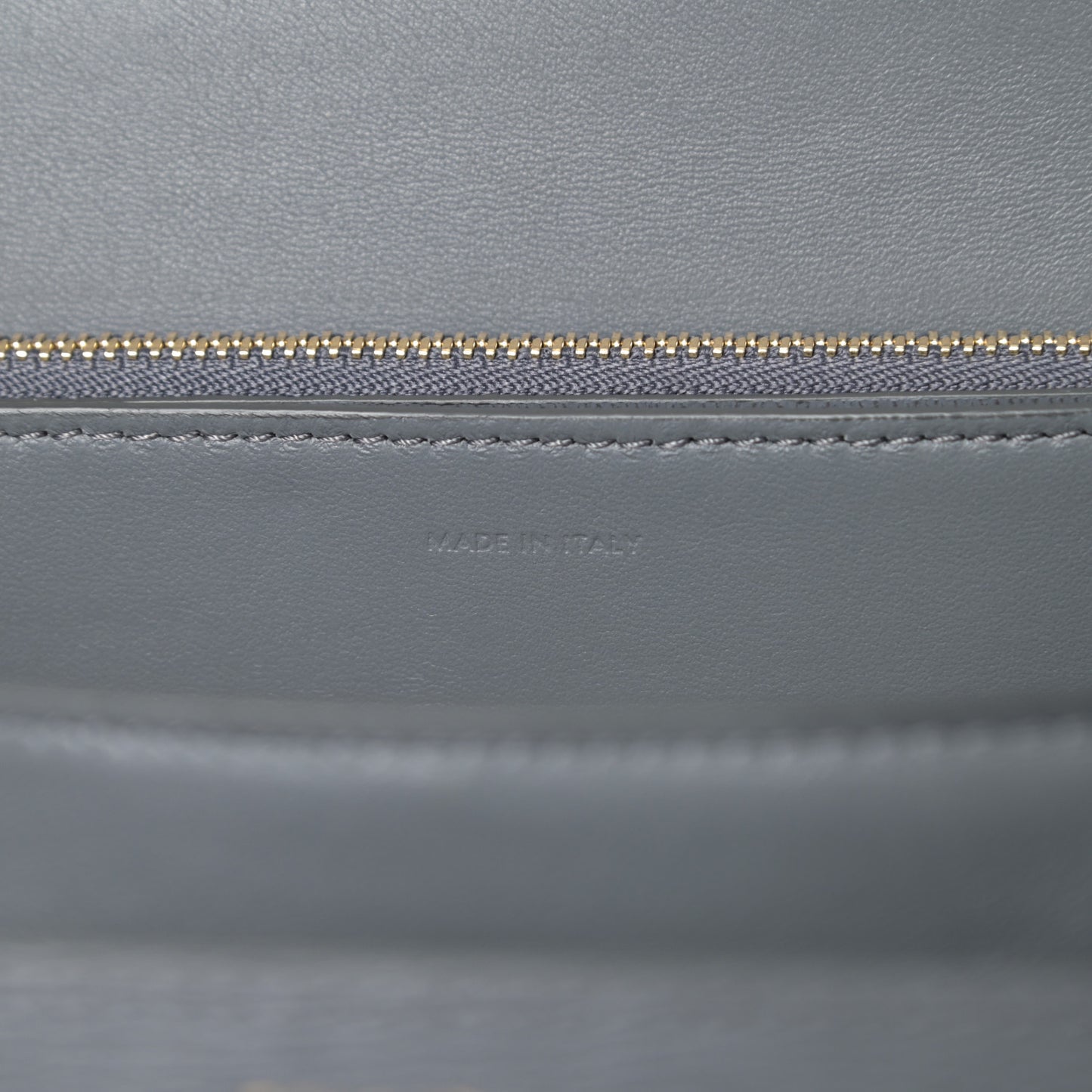 Liege Calfskin Medium Classic Box Flap Bag Medium Grey