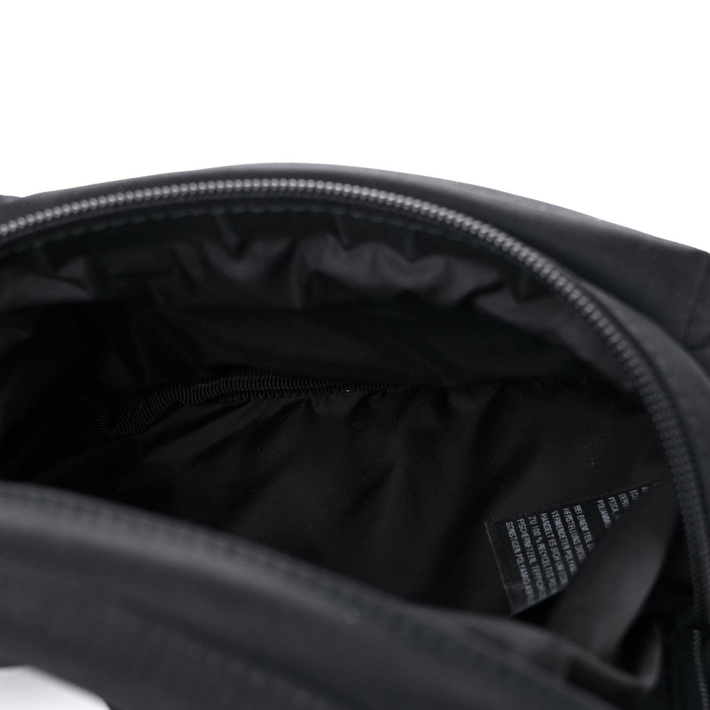 Sport Nylon Logo Embroidered Wheel Belt Bag Black White