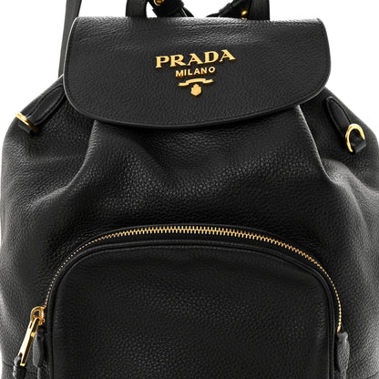 Prada Vitello Daino Backpack Black 7 of 10