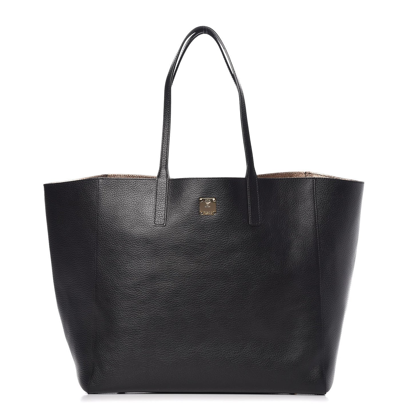 Grained Calfskin Large Reversible Wandel Tote Black