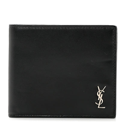 Saint Laurent Matte Calfskin Tiny Cassandre East West Wallet Black 1 of 7