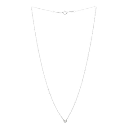 Tiffany Sterling Silver Diamond .05ct Elsa Peretti Diamonds by the Yard Pendant Necklace 3 of 4