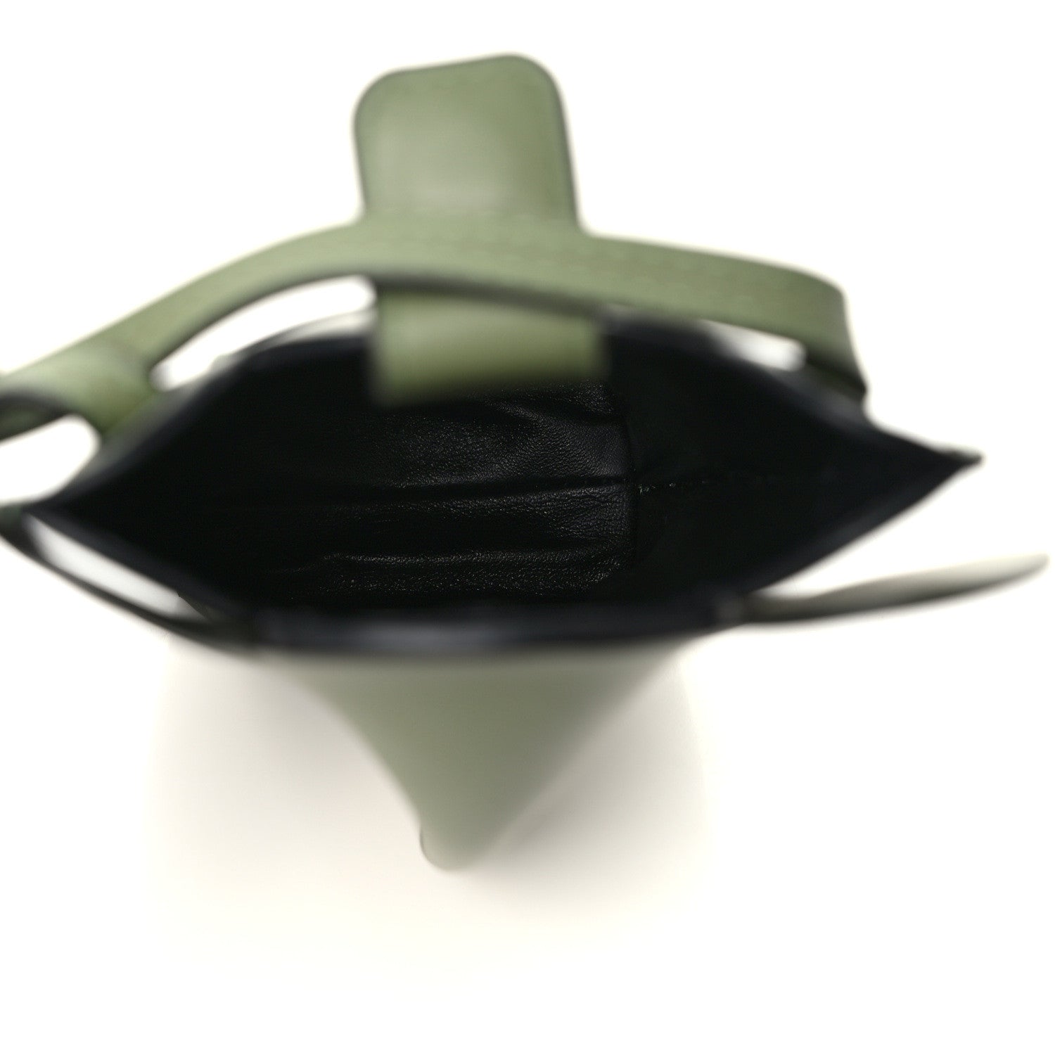 Loewe Calfskin Elephant Pouch Crossbody Bag Avocado 5 of 9