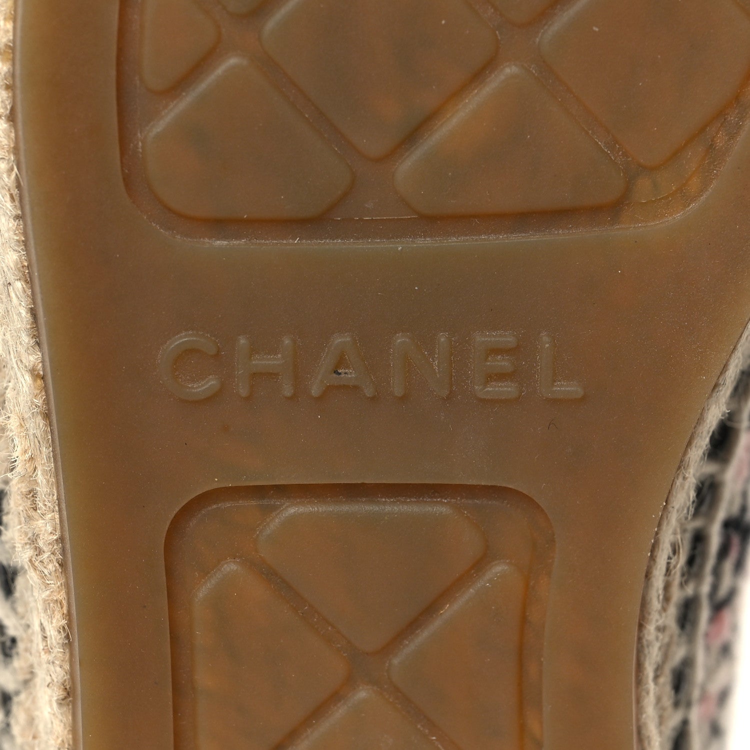 Chanel Tweed Lambskin CC Espadrilles 37 Pink Black 8 of 10