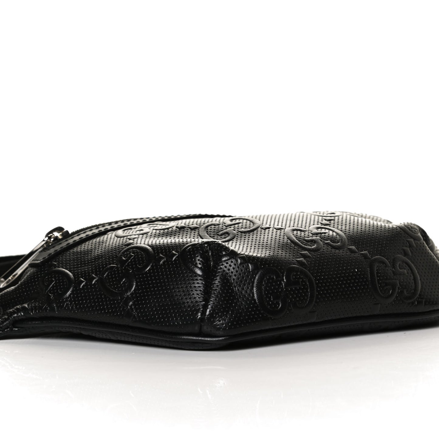 Calfskin GG Tennis Embossed Belt Bag Black