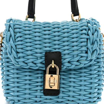 Dolce & Gabbana Woven Calfskin Padlock Shoulder Bag 7 of 12