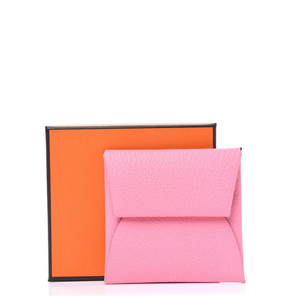 Hermes Chevre Mysore Verso Bastia Coin Purse Rose Ete Cuivre 9 of 9