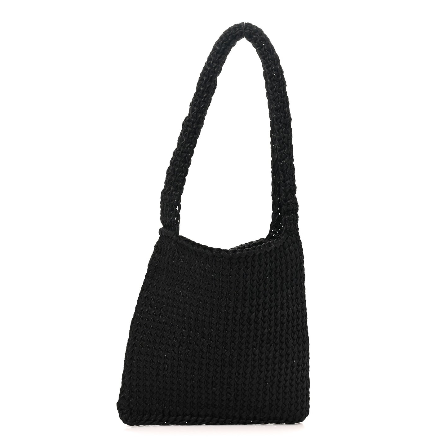 Waxed Cotton Didion Shoulder Bag Black