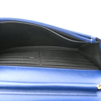 Chanel Lambskin Quilted Elegant CC Wallet On Chain WOC Blue Black 5 of 11