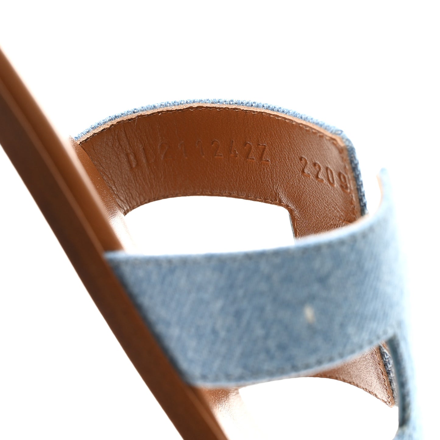 Denim Canvas Oran Sandals 37.5 Bleu Clair