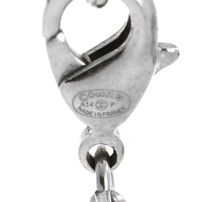 Chanel Crystal CC Pendant Necklace Silver 5 of 5