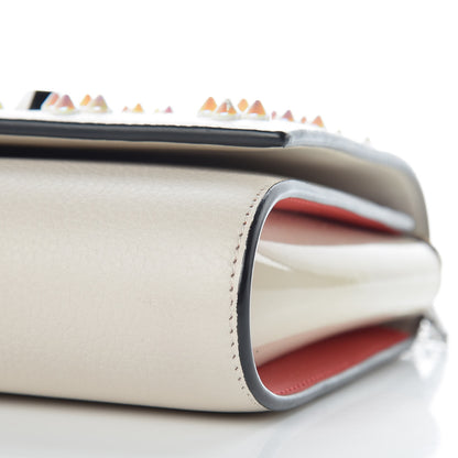Christian Louboutin Calfskin Spikes Loubinthesky Paloma Wallet On Chain Beige 11 of 11