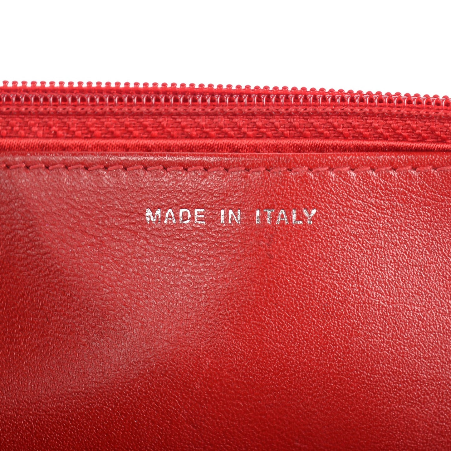 Patent Camellia Embossed Wallet on Chain WOC Rouge